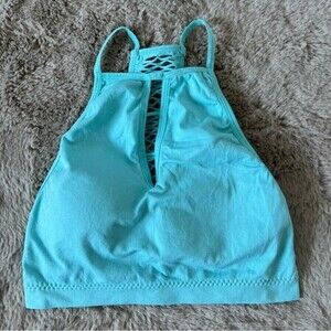 Free Press High Neck Racerback  Removable Pads Bralette SZ Small